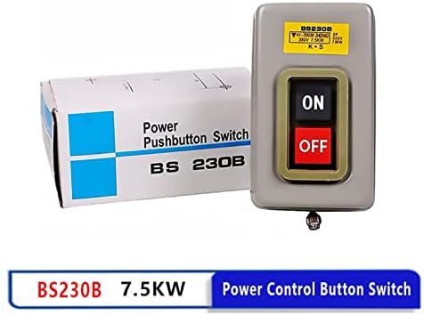 HEPUP BS230B Power Control Kapcsoló Gomb Ipari Háztartási háromfázisú Motor a Start Gombot Nyomja meg a Kapcsolót 17A 7,5 KW