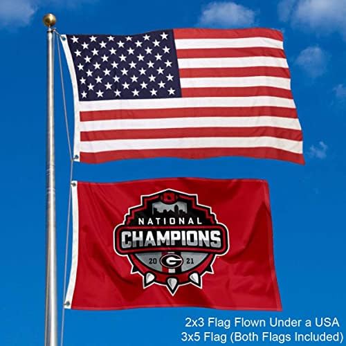 Georgia Bulldogs Főiskolai Labdarúgó Bajnokok 2x3 Méteres Zászló, USA 3x5 Flag Beállítása