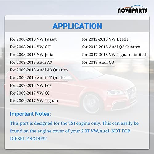 NOVAPARTS Motor Szívócső Közgyűlés w/Tömítés + Érzékelő Audi A3 TT Quattro Q3 VW GTI Jetta Passat CC EOS Tiguan Bogár 2.0 T ÁME
