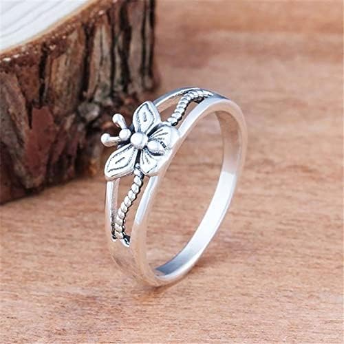 LARIAU Rozsdamentes Acél Gyűrűk a Nők, Régi Ezüst Pillangó Gyűrű a Férfiak Esztétikai Eljegyzési Gyűrűk Rakható Hüvelykujj Gyűrűk Tini Lányok