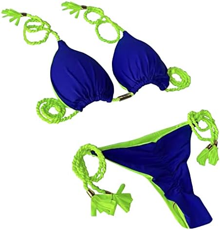 Két Darab Bojt Micro Bikini, Magas Vágás Kötőfék Nyakkendő Oldalon Fürdőruhát Ruched String Bikini Fürdőruha Tartály Bikini Szett