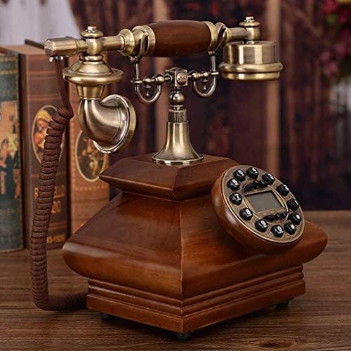 Többfunkciós Retro Telefon Haza Nappali Retro Fa Vezetékes Európai Dekoratív Telefon Telefon az Otthoni Irodai Dekoráció