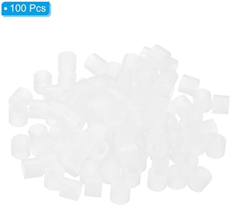 PATIKIL 3.2 mm ID x 5mm OD x 4mm L Kerek Távtartókat, Alátétek, 100-as Csomag Nylon Patthelyzet Tömítések M3 Hardver Csavarok Csavarok