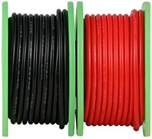 BNTECHGO 18 Gauge PVC 1007 Szilárd Elektromos Vezeték Piros, Fekete, Minden 20 ft 18 AWG 1007 Össze Ónozott Réz Drót