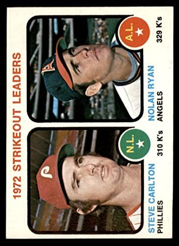 1973 Topps 67 Strikeout Vezetők Steve Carlton/Nolan Ryan Phillies/Angyalok (Baseball Kártya) NM Phillies/Angels