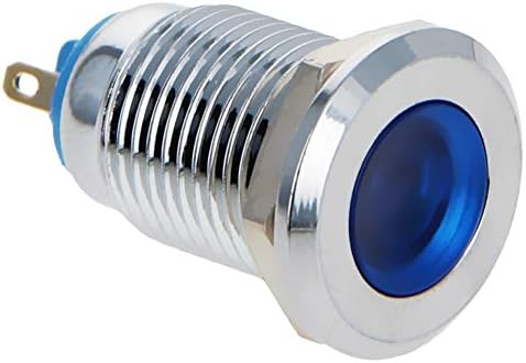 Othmro 12v LED Lámpa, 25.6 mm/1.01 hüvelyk M12 Fém Shell Panel-Hegy Vízálló Jel Lámpa, O Gyűrű, Piros+Sárga+Kék+Zöld+Fehér 5db Pilóta Egyéni