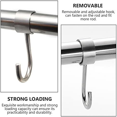 Wakauto Törülközőt, Horgok, nagy teherbírású Fogasok 10db Rozsdamentes Acél Cső Lóg Rod Horog Szekrény Cső Fogas, nagy teherbírású