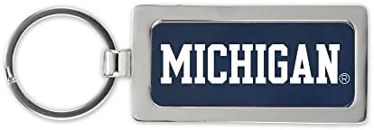 Rico Iparágak NCAA Michigan Wolverines Kétoldalas Fém Kulcstartó - Jó, Minden Nap az Auto Tartozék 3.75 x 1.25