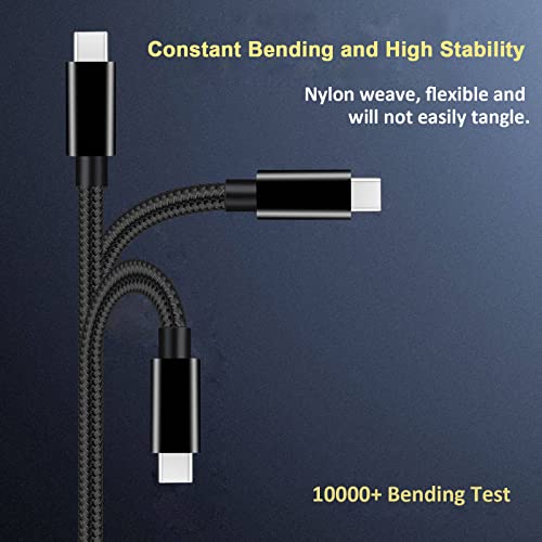 USB-C Kábel 3 Csomag 6.6 ft 3A gyorstöltés Nylon Típusú USB-C Kábel Kompatibilis a Samsung Galaxy S21 S22 S20 FE Ultra S10
