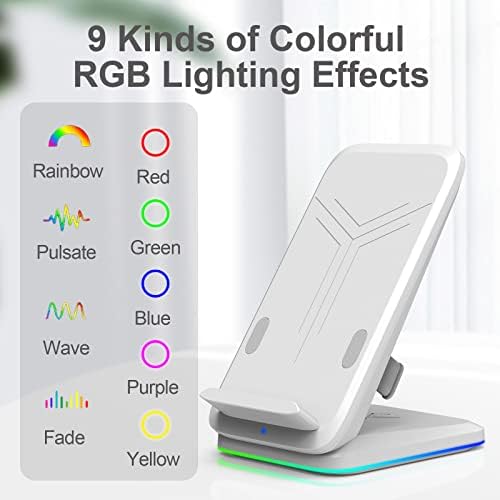 15w RGB Vezeték nélküli Telefon Töltő + 3in1 Vezeték nélküli Töltő Állomás a Játék Asztal Beállítása