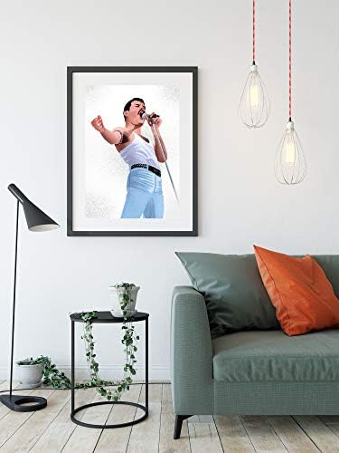 Freddie Mercury Poszter - Királynő Fal Nyomtatási - Home Art Dekor - Ajándék Férfiaknak, Nőknek (Concept art stílusú, 11x14)