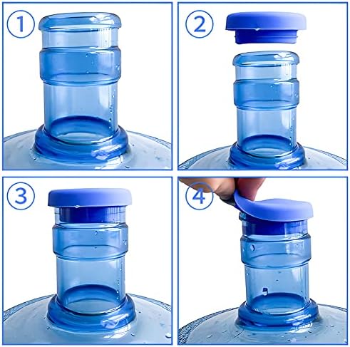 Dreamxue 3PCS Literes vizes palack Kupak Újrafelhasználható,illik 55mm Szilikon Csere Kap,Erős Tömítő nem Öntsön Felső Fedél