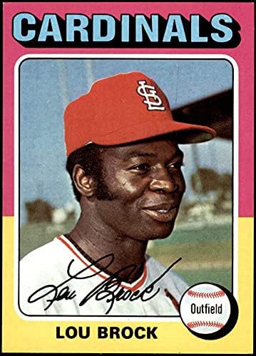 1975 Topps 540 Lou Brock St. Louis Cardinals (Baseball Kártya) NM/MT Bíborosok