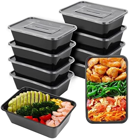 hanmeze 50-Pack Étel elkészítése Konténerek, 26 OZ Élelmiszer-tartály Fedéllel az Élelmiszer Elő, BPA Mentes Műanyag Élelmiszer-Dobozok