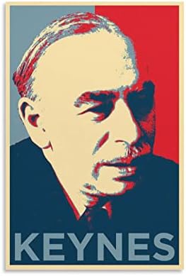 BLUDUG Vintage Híresség Poszter John Maynard Keynes Eredeti Art Print Vászon Festmény Wall Art Plakát Hálószoba, Nappali Decor08x12inch(20x30cm)