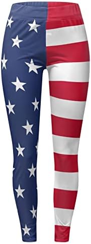 Amerikai Zászló Hazafias Legging Női Magas Derekú Hazafias Csillagok, Csíkos Nadrág, Fitness Edzés, Edzés Jóga Nadrág