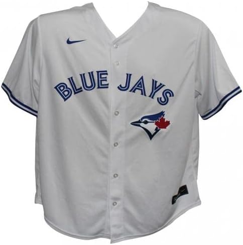 Vlagyimir Guerrero Jr Aláírt Toronto Blue Jays Nike Replika Fehér Jersey SZÖVETSÉG - Dedikált MLB Mezek