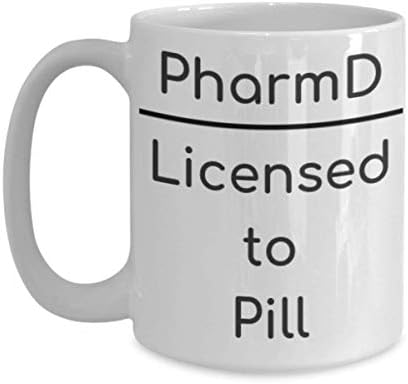 PharmD Engedélyezett Gyógyszer Orvos, Gyógyszertár - Kávé, Tea 11 oz, Nagy 15 oz Bögre - Gyógyszertár Szakmai Ajándék Férfiak,