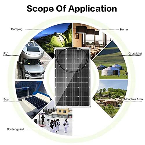 FTVOGUE Hajlékony Napelem Készlet,Fotovoltaikus energiatermelés Új Energia Vezérlő Szett 40A Töltés Vezérlő RV