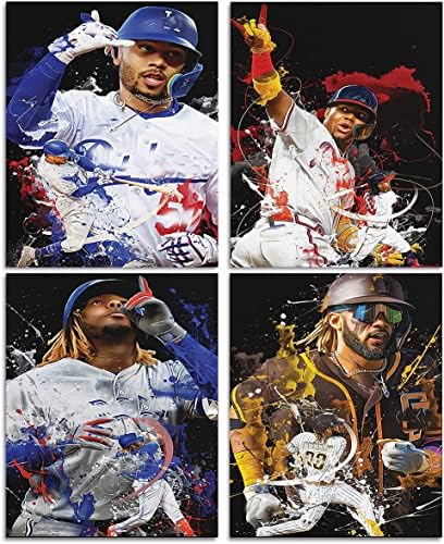 Mookie Betts Poszter Wall Art Print,Baseball Dekorációk,Baseball Plakátok a Falakon,Mookie Betts Baseball Plakát, Dekor,