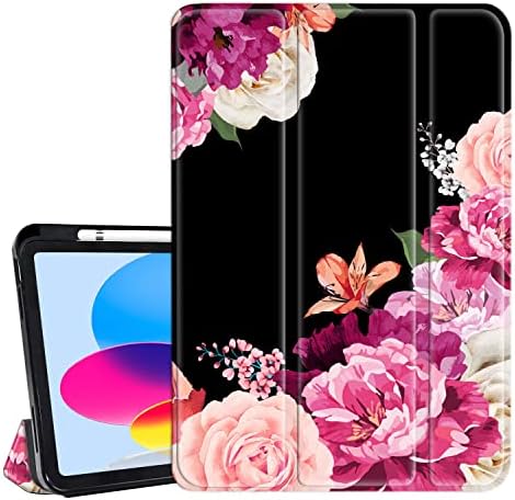 Szia Tér iPad 10 Generáció Esetben 10.9 Hüvelyk 2022 pünkösdi Rózsa Rózsa Fedezni Új iPad 10 Gen Esetben, Virágok, Virágos