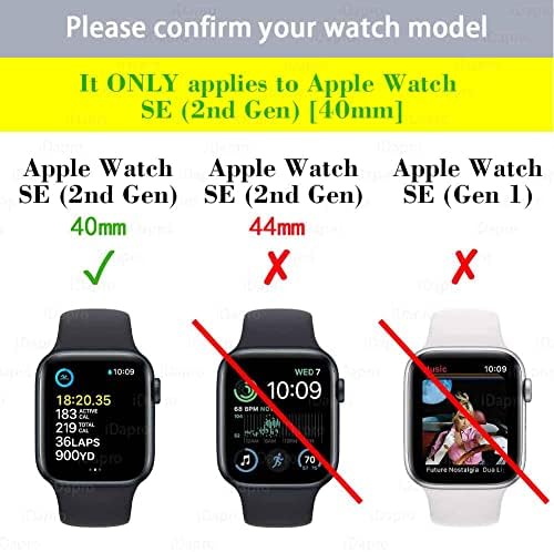 Képernyővédő fólia Apple Nézni SE 2 (2nd Gen) [40mm] Smart Óra [2 Csomag], iDaPro Teljes Lefedettség TPU Védő iWatch Tartozékok Anti-Semmiből