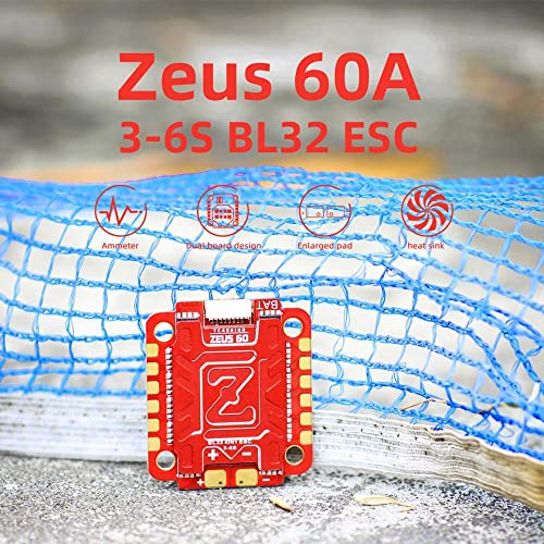Zeusz 60A BLHELI32 3-6-OS LIPO 4in1 ESC DSHOT1200 30.5X30.5mm a Zeusz F760 Stack FPV Freestyle Drónok DIY Alkatrészek