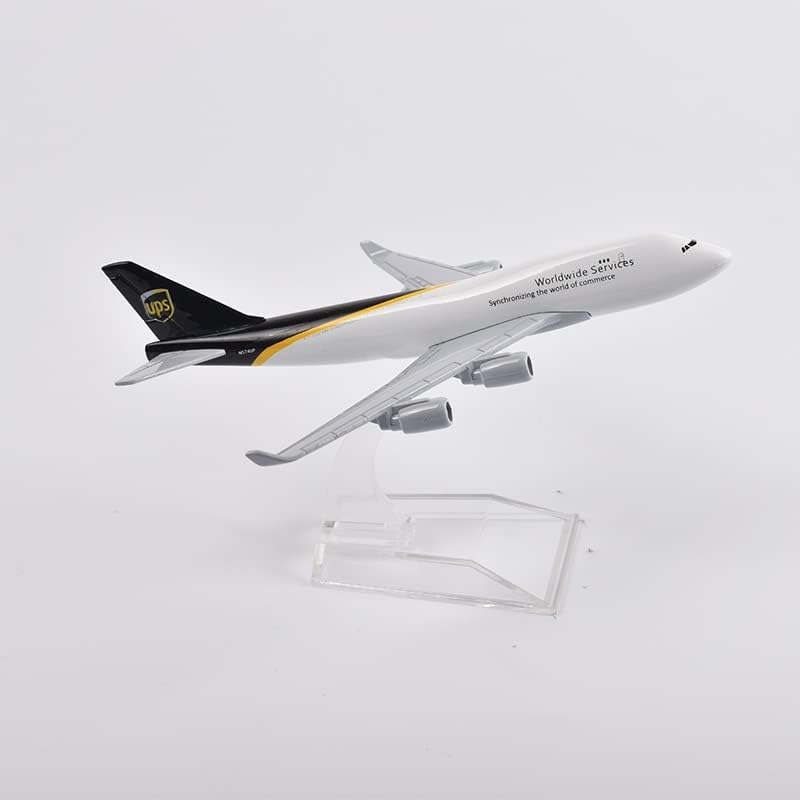 LUKBUT Siklik Aránya Festett Műalkotások esetében: a 16 cm-es UPS-Boeing 747-Es Repülőgép Modell Modell Öntés Fém 1/400 Arány Aerodinamikai