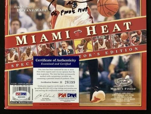 Dwyane Wade Aláírt Sports Illustrated 7/5/06 Nincs Címke Miami Heat Auto PSA/DNS - Dedikált NBA Magazinok