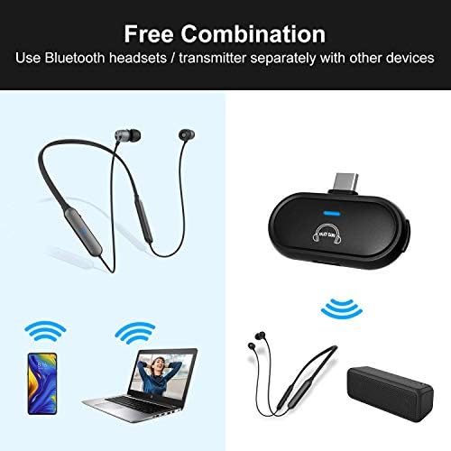 Giveet Wireless Gaming Headset Set w/USB-C-Audio Adó Kompatibilis a Nintendo Kapcsoló Lite PS4 PC-n, Bluetooth Fejhallgató w/Rotable
