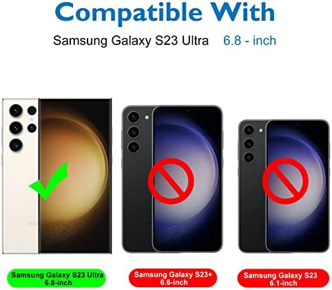 Esanik [2+2Pack Adatvédelmi képernyővédő fólia Samsung Galaxy S23 Ultra 6.8-es [NEM S23 Plus/S23] Anti-Spy PET Fólia, Könnyű Telepítés