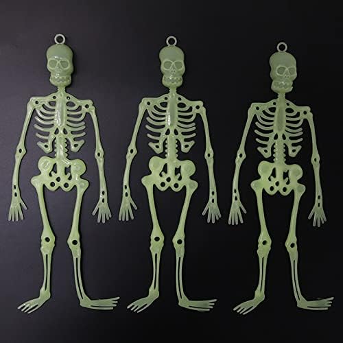 Műanyag Csontváz Csontváz Halloween Dekoráció, Világító Csontváz, Emberi Csontváz Medál Lóg Az Ajtó, Gyöngyök