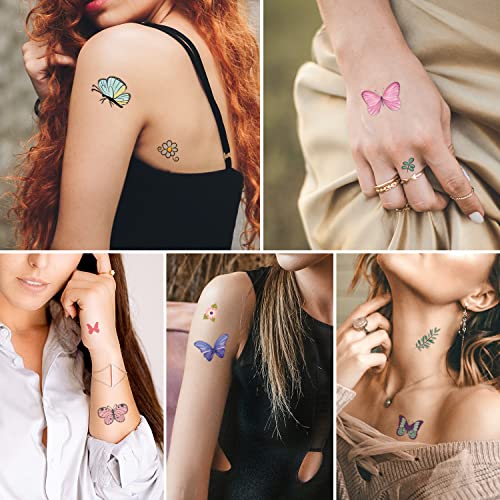 Cerlaza 72 Lap (720+ Db) Pillangó Tetoválás Ideiglenes, a Lányok, Nők, Gyerekek, Színes Pillangó Tetoválás Matricák foy Body Art, Vízálló