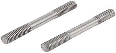 X-mosás ragályos M3x30mm 304 Rozsdamentes Acél Dupla Vége Menetes csap Csavar Csavar 20db(M3x30mm 304 Tornillo de tornillo