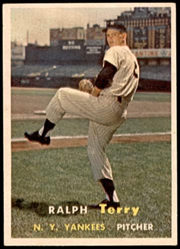 1957 Topps 391 Ralph Terry New York Yankees (Baseball Kártya) EX Yankees