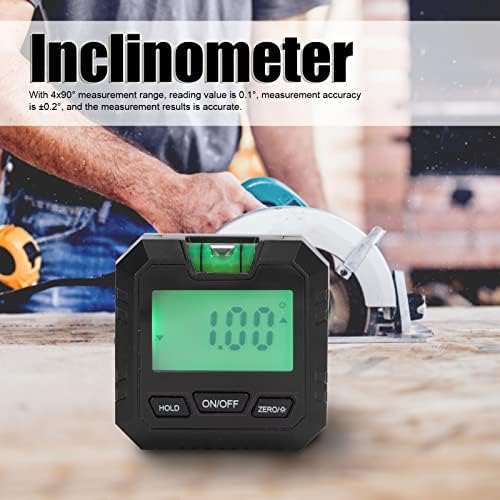 Digitális Szögmérő Inclinometer Mágneses 90° - Os Elektronikus Szögmérő Szög Szintű Kereső Műszer a lakásfelújítás, Asztalos(fekete)