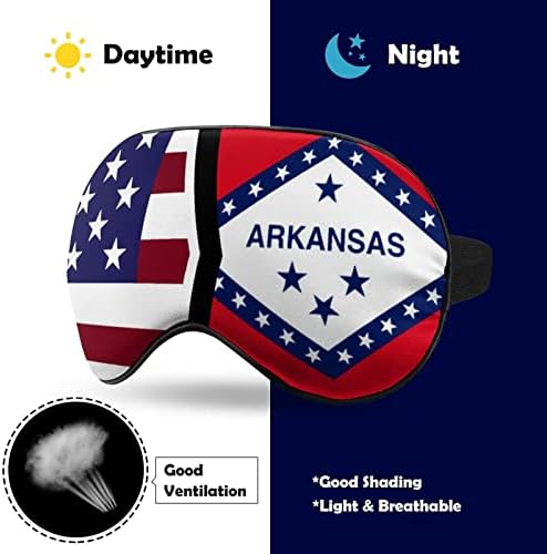 Amerikai Arkansas Állam Zászló Aludni Maszk Tartós, Puha Kendőt Szem Maszk Fedi, Állítható Pánt a Férfiak Nők