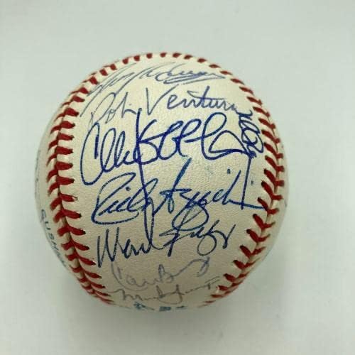 1994-es All Star Game Csapat Aláírt Baseball-Cal Ripken Jr. Kirby Puckett SZÖVETSÉG COA - Dedikált Baseball