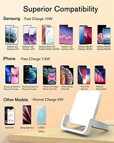 BUBEYYIE Gyors Vezeték nélküli Töltő 10W Töltés Állni Kompatibilis az iPhone 13 12 11 Pro XR XS X 8 Plusz Samsung Galaxy S20