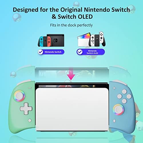 NexiGo Vezeték nélküli Joypad Vezérlő Nintendo Kapcsoló/Switch OLED, Joypad Vezérlő Rezgés, Turbo, Feltérképezése, valamint LED (Island