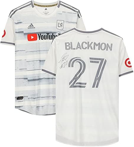 Tristan Blackmon LAFC Dedikált Match-Használt 27 Fehér Jersey a 2020-as MLS-Szezon - Dedikált Foci Mezek