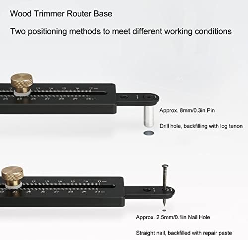 Fa Kör Vágás Jig, 2 Elhelyezése a Lyukakat 8 mm-es Tartós Pin Megfelelő Szilárdság, Hosszú Élettartam Fa Trimmer Router Bázis 2,5 mm-es