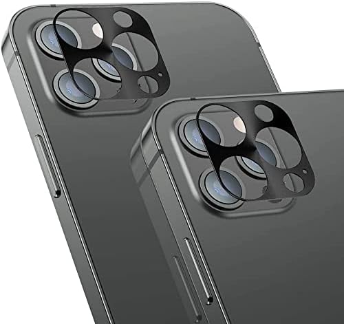 iPhone Kamera Lencséjét Védő - [2 Csomag] Uniwit Prémium Alumínium Ötvözetű Hátsó Kamera Lencséje Képernyő tok Pajzs (Fekete-iPhone 13 Pro/13