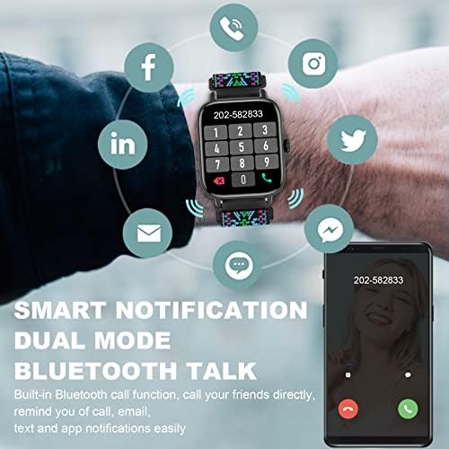 Intelligens Karóra 1.7 Teljes érintőképernyő hívásfogadás/Dial Fitness Tracker Smartwatch Android iOS IP67 Vízálló Fitness Óra pulzusmérő