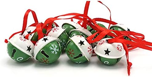 LINRUS 24PCS Karácsonyi Dekoráció Vas Kis Harang Haza Hópehely Jingle Bell karácsonyfa Díszítés, Kellékek