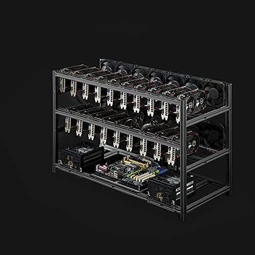 19 GPU Alumínium Rakható szabadtéri Bányászati Több Grafikus Kártya a Számítógép Teljes Torony Keret Rakható Rig Szigetelés
