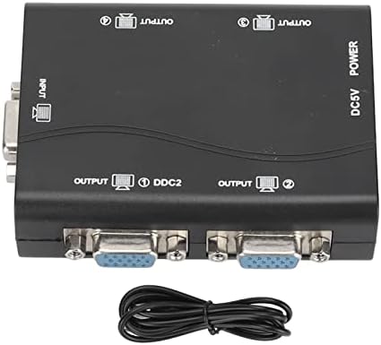 1 4 VGA Splitter Box Videó Elosztó Sokszorosító 250MHz VGA Splitter 1920x1440 USB Powered HD Video Splitter Laptop, Projektor, TV,