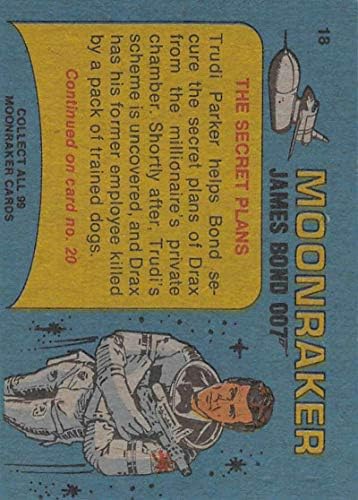 1979 Topps James Bond Moonraker NonSport Trading Card 18 A titkos terv