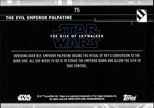2020 Topps Star Wars A Rise of Skywalker Sorozat 2 Lila 75 A Gonosz Palpatine Császár Trading Card