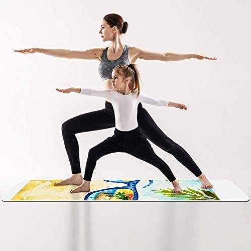 Unicey Akvarell Utazási Szemüveg Vastag, Csúszásmentes Gyakorlat & Fitness 1/4 Jóga matrac Jóga Pilates & Emelet Fitness